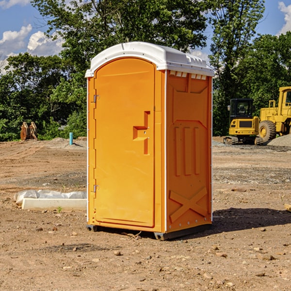 how often are the portable toilets cleaned and serviced during a rental period in Montgomery Center